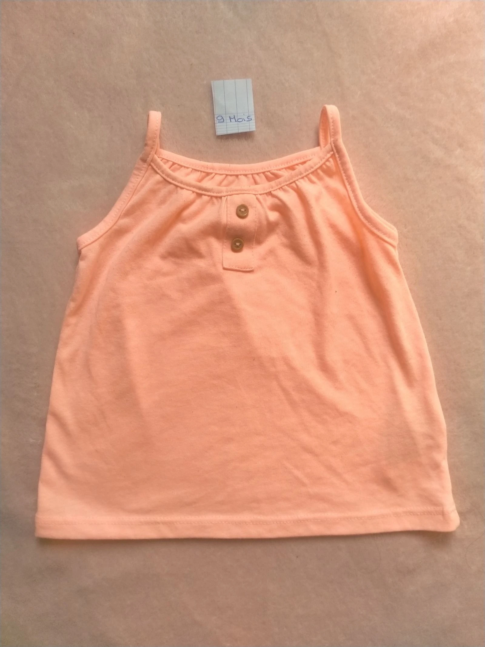 Débardeur Vertbaudet rose pêche 9 mois (71 cm) Fille